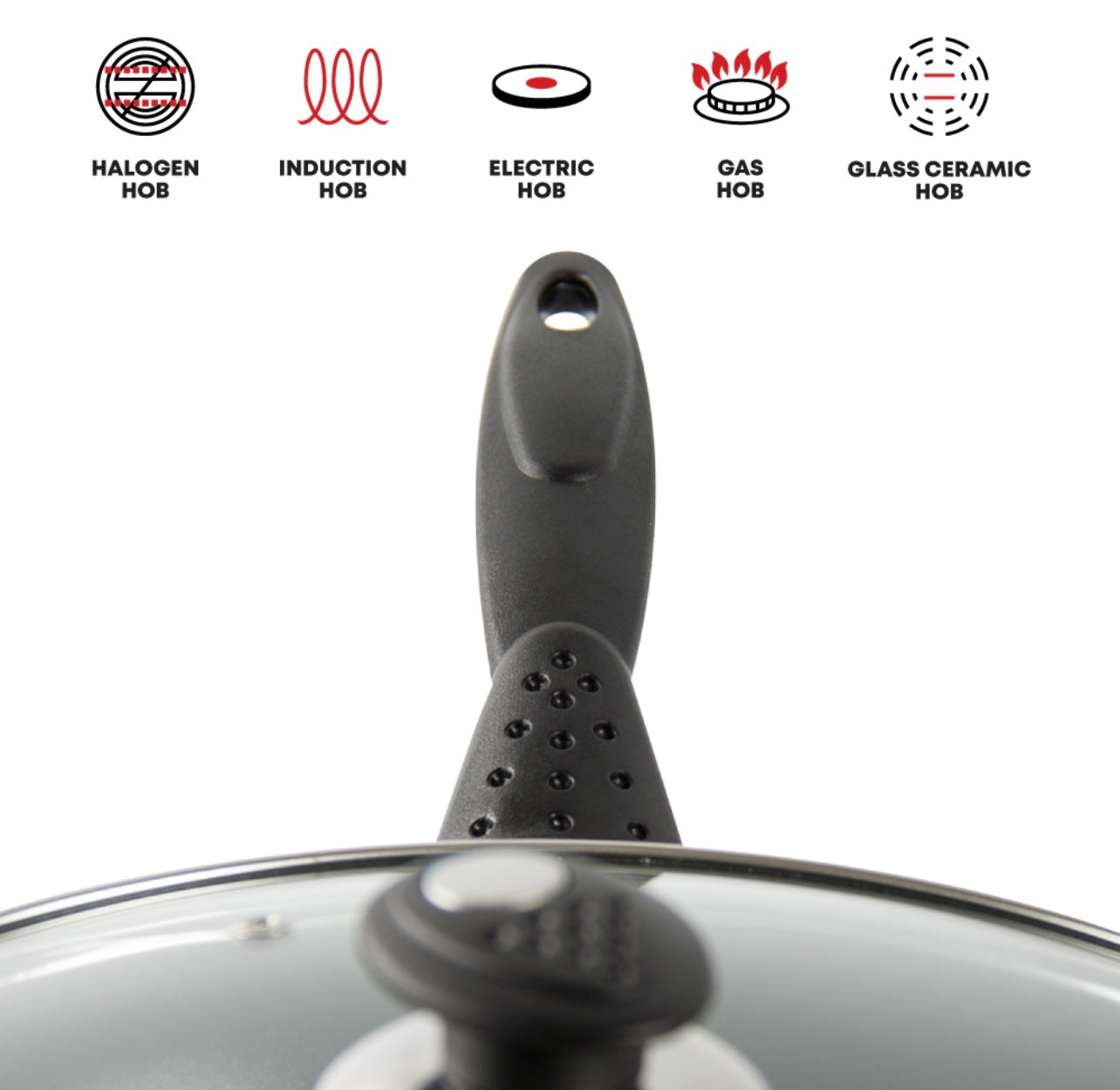 Una Non-Stick Frying Pan with Lid 30cm