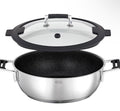 Pan & Lid Silence Pro Stainless Steel 28 cm Silver Black 4 Pcs
