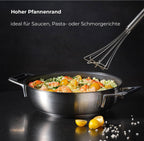 Pan & Lid Silence Pro Stainless Steel 28 cm Silver Black 4 Pcs