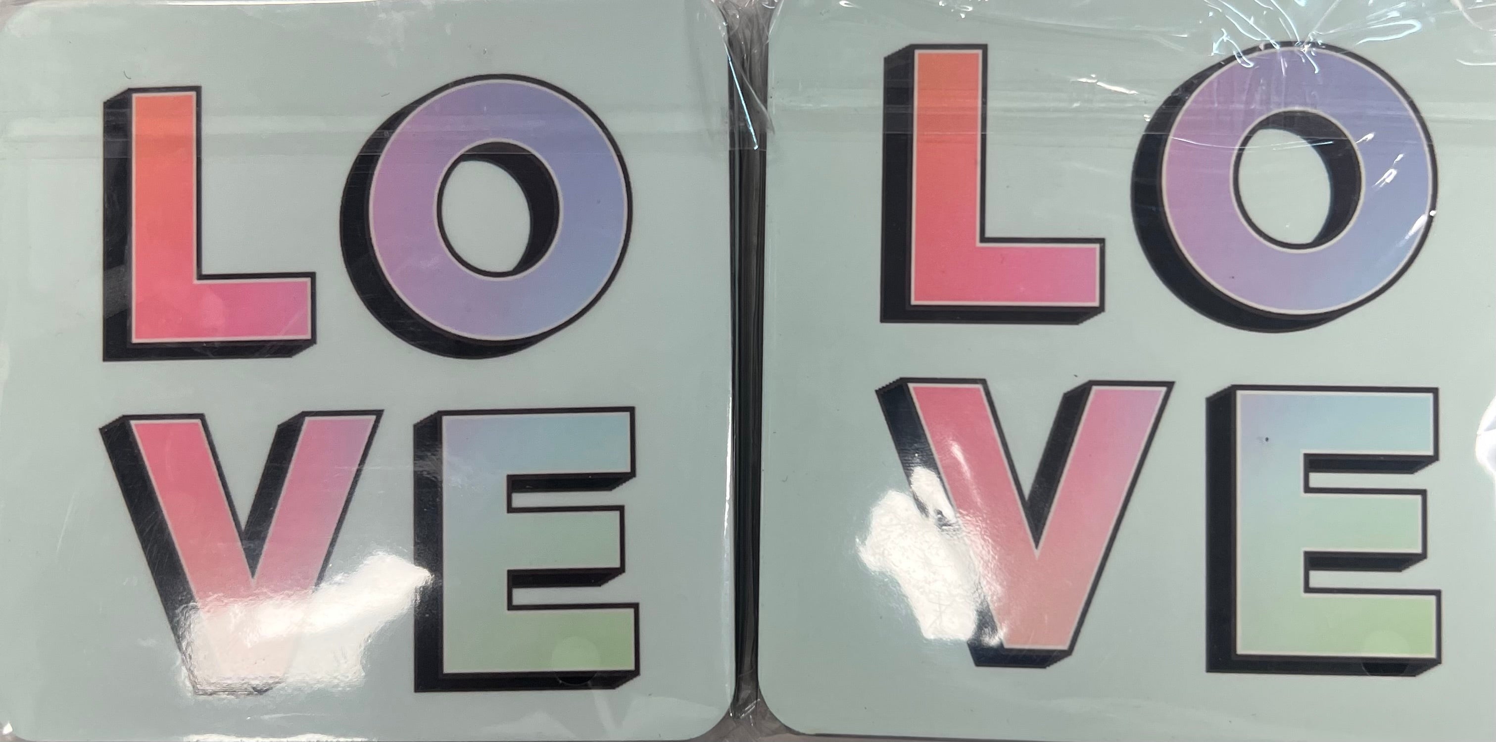 LOVE pack of 2 - receive 4 coasters in total