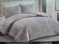 Luxury 4-Piece Double velvet Bedding Set Moon Star London Kelsie Collection light grey