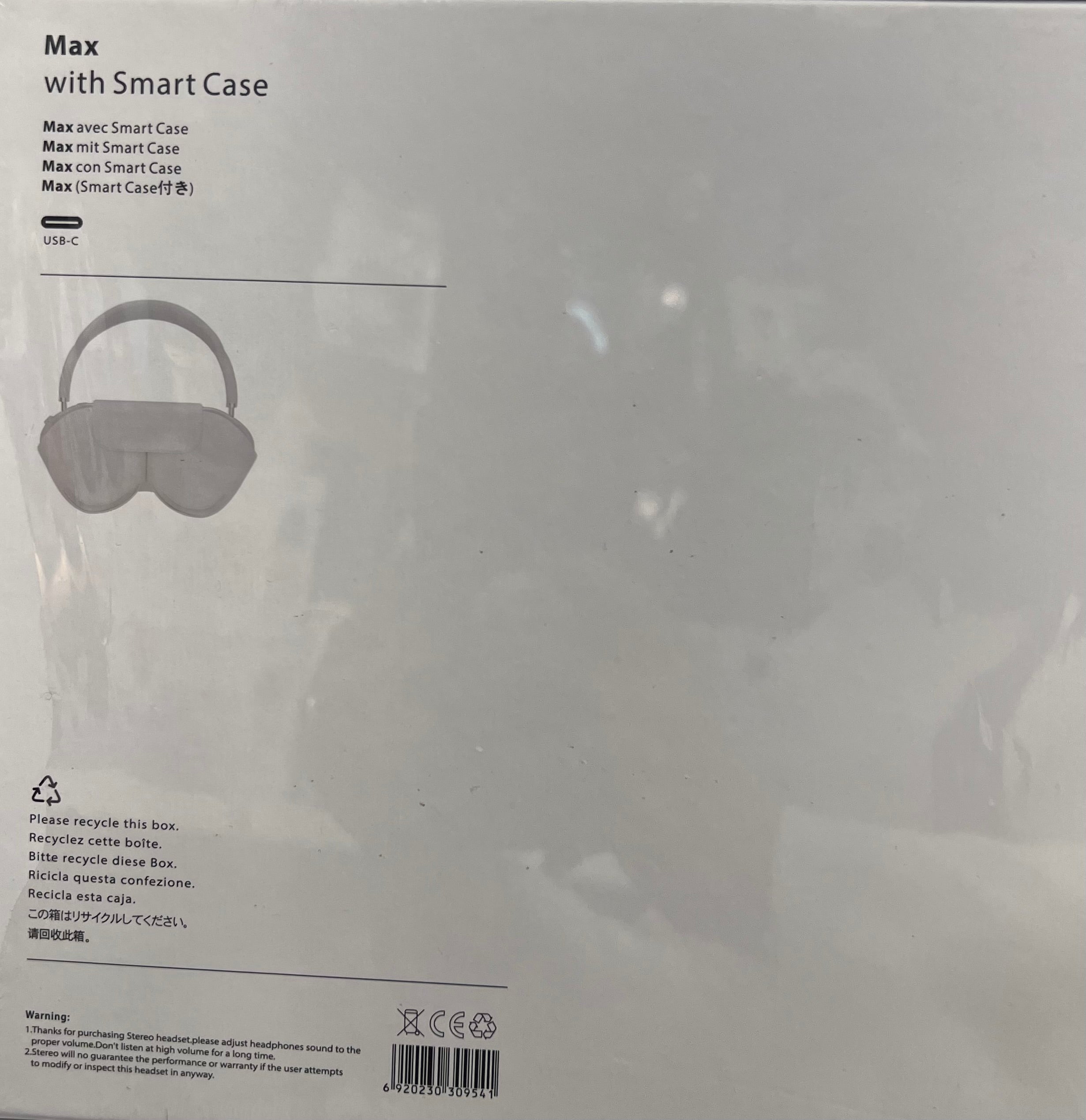 Bluetooth gold headphones max with Smart Case