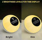 Te-Rich Rechargeable Alarm Clock with Bluetooth Speakers, Illuminated Alarm Clock, Portable with Touch Control, 10 Ringtones, 6 Hypnotic Sounds