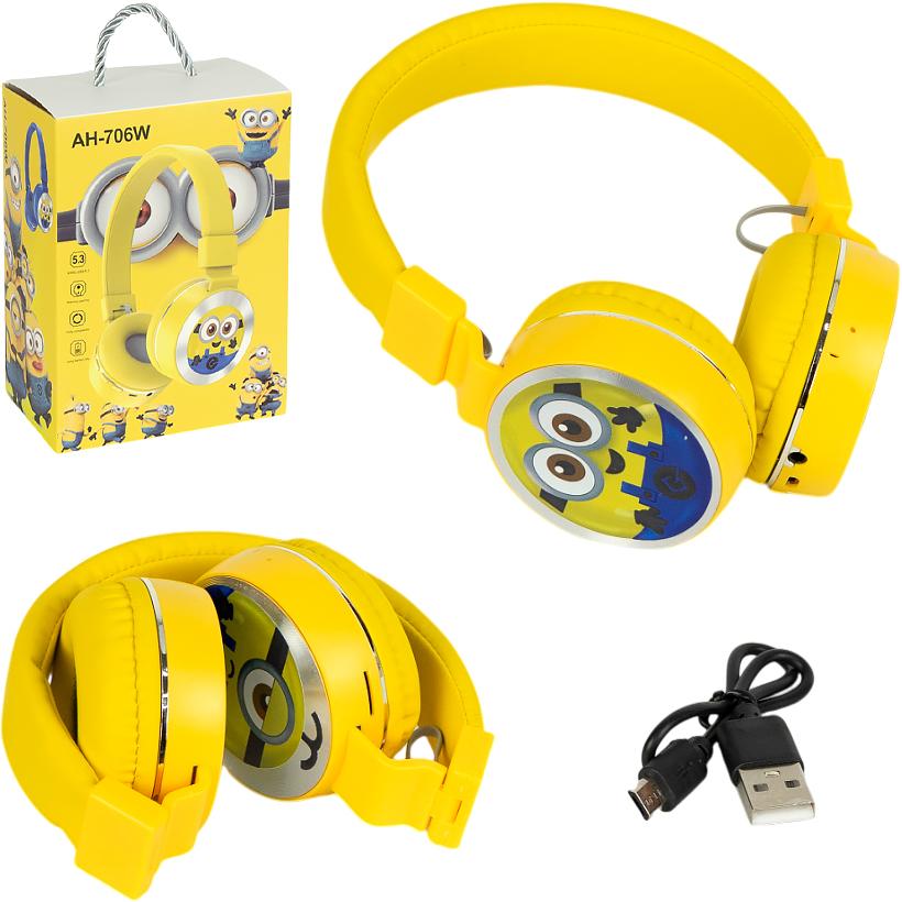 AH-706W minions kids Bluetooth headphones