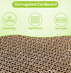 Pecute 2 Pack Cat Scratcher Scratching Boards, Small Medium Cat Lounger Catnip Included