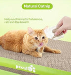 Pecute 2 Pack Cat Scratcher Scratching Boards, Small Medium Cat Lounger Catnip Included