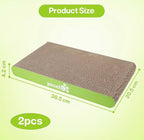 Pecute 2 Pack Cat Scratcher Scratching Boards, Small Medium Cat Lounger Catnip Included