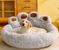 Plush Pet Cat Dog Beds Calming Non Slip Bear Paw Sleeping Cushion (Different Sizes Available)