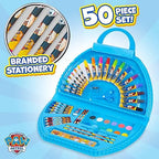 Paw Patrol 50 Piece Drawing Case with Felt Tip Colouring Pens, Children's Paint and Coloured Pencils for Children's Crafts