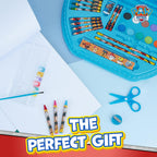 Paw Patrol 50 Piece Drawing Case with Felt Tip Colouring Pens, Children's Paint and Coloured Pencils for Children's Crafts