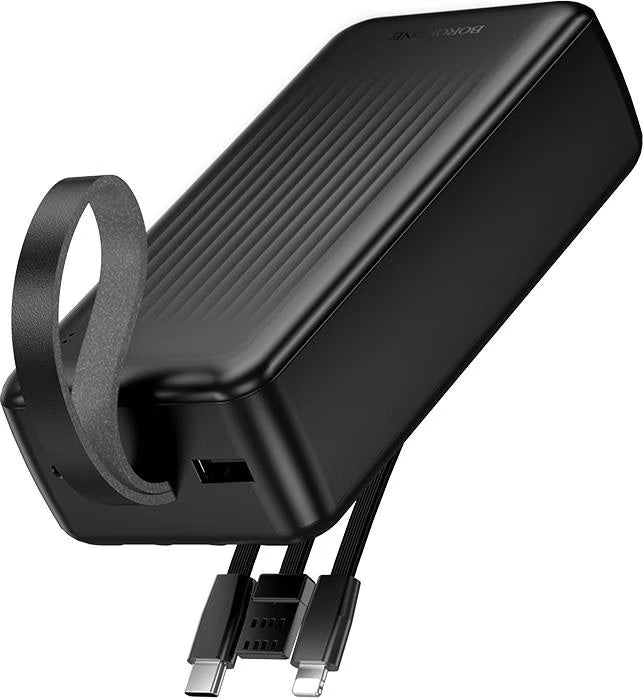 Borofone BJ79B Large Capacity Power Bank with Built-In 3 Cables – 30000mAh