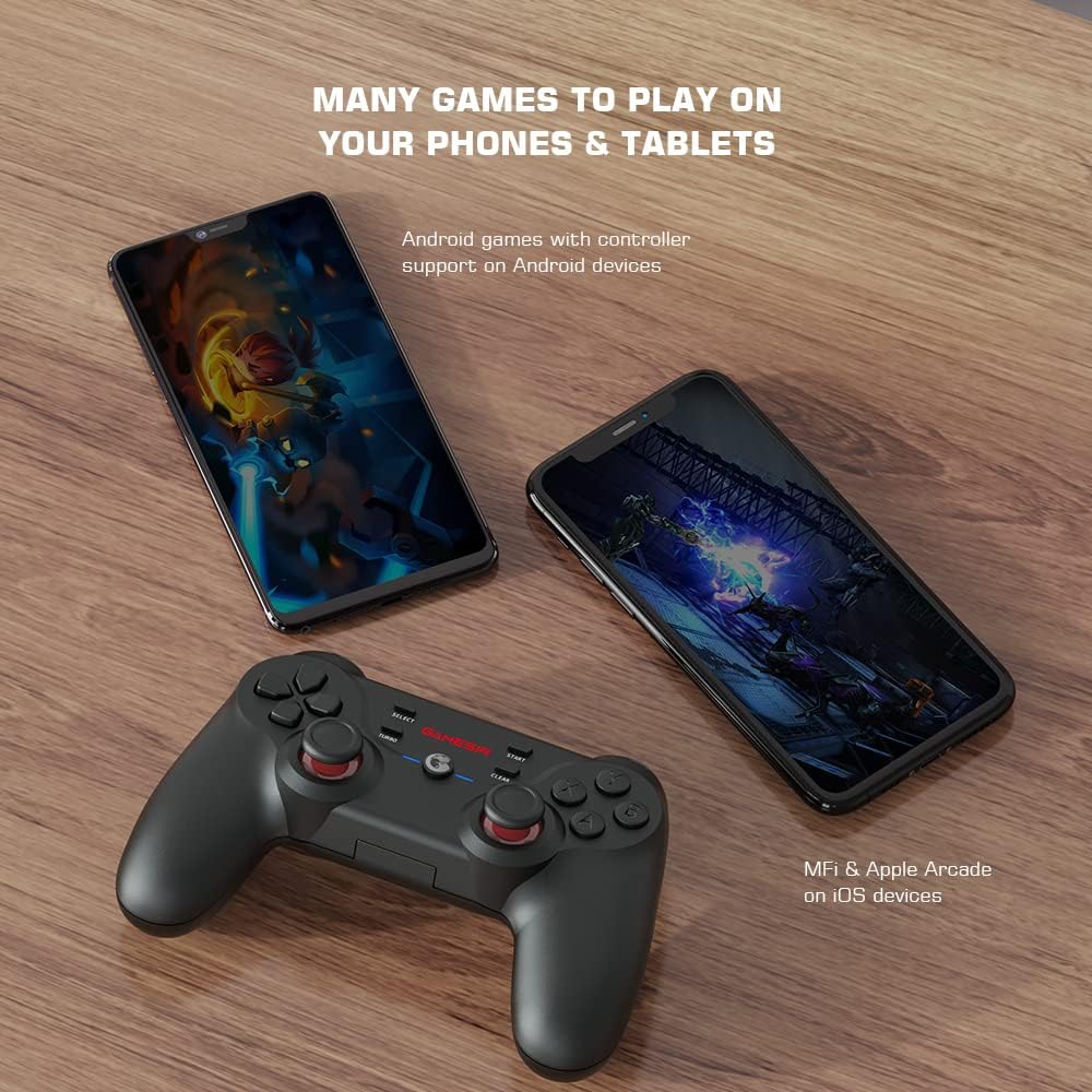 GameSir T3s Wireless Controller for Windows/iOS13+/Android Phone/Tablet, Bluetooth Game Controller for Switch, Apple Arcade MFi Gaming Mobile Gamepad with Adjustable Vibration