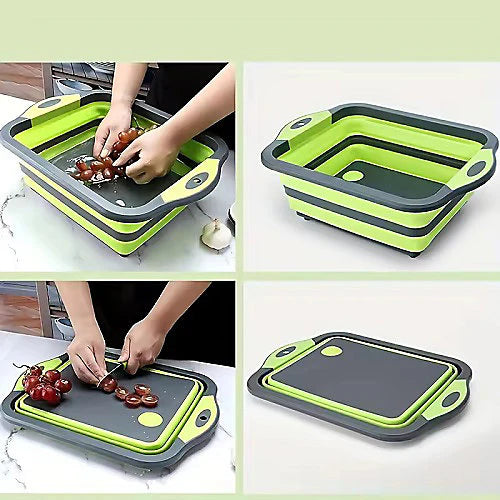Foldable Portable Wash Basin 38 × 28cm – Space-Saving Collapsible Sink for Camping & Home | Assorted Colors