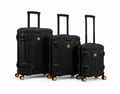 Suitcase Set 3 Hard Lightweight Suitcases Large, Medium & Small (Black)