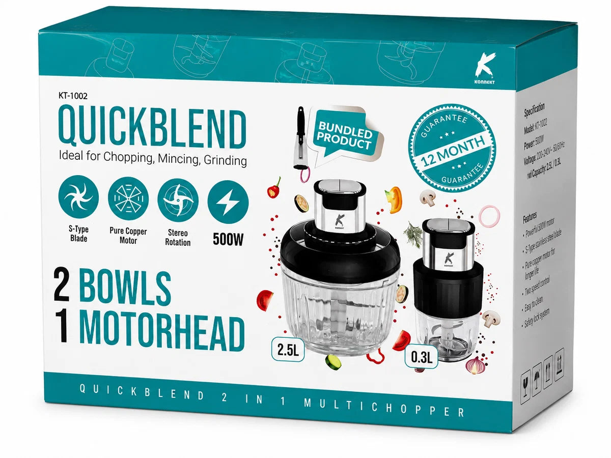 Quick Blender 2 in 1 multi chopper 500w