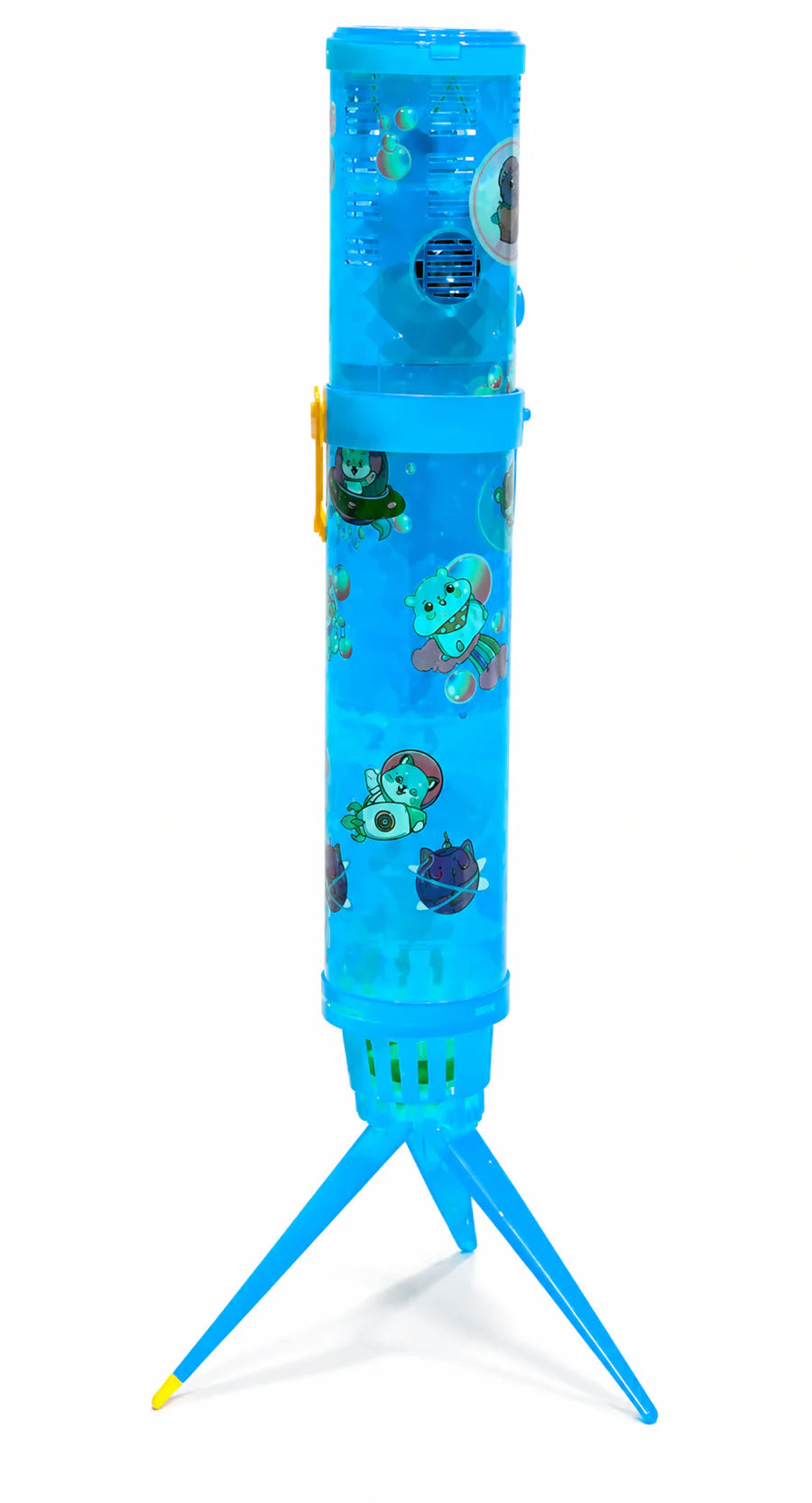 Bubble firework machine - rocket shape with LED lights & tripod stand