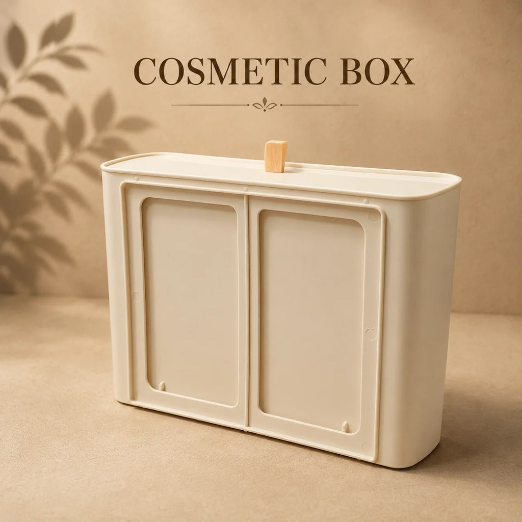 Cosmetic storage box - pull on drawer -conveniently designed for cosmetics & skincare products