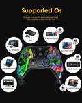 EasySMX 2.4G Wireless Game Controller Joystick for PC/PS3/Nintendo Switch/Steam Deck/Android/Tesla/Vista/TV Box,Rechargeable, M customized Muttons Dual shock, Turbo