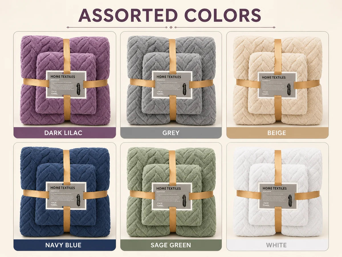 Luxury super soft face towels pack of 2 - random colour will be packed