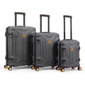 Suitcase Set 3 Hard Lightweight Suitcases Large,Medium & Small (Dark Grey)