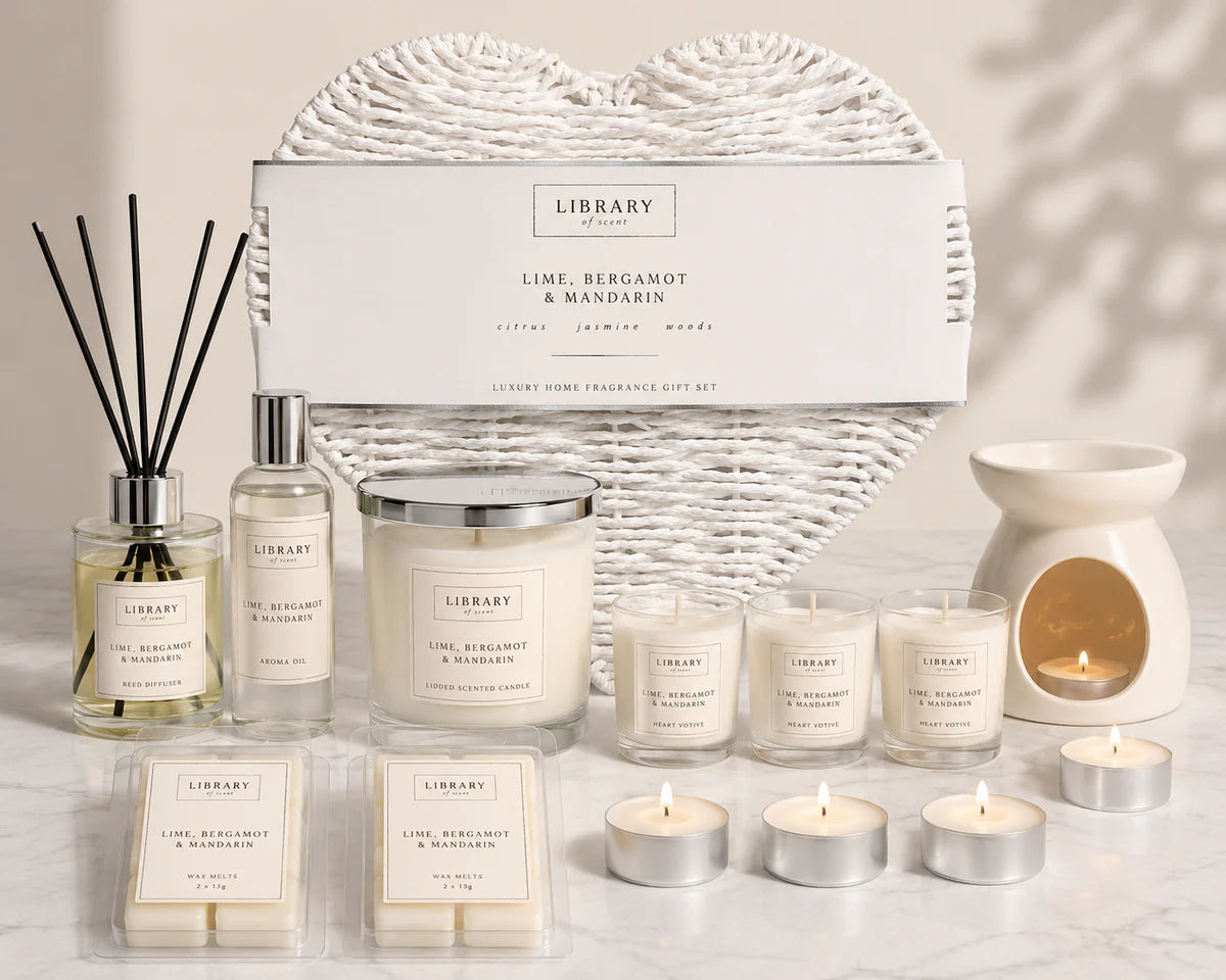 Library of Scent Lime, Bergamot & Mandarin Hamper – Luxury Home Fragrance Gift Set