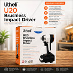 LiTHELi Cordless Impact Wrench 1/2 inch, 330 Ft-lbs(450N.m) Brushless Impact Gun 2500 RPM, 20V Power Impact Wrenches with 2.5Ah Battery for Home & Truck Car