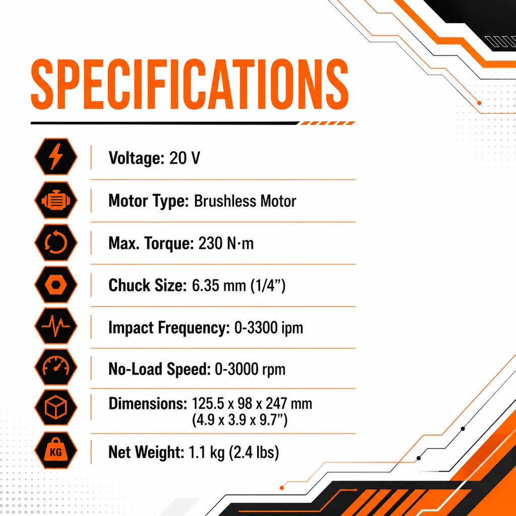 LiTHELi Cordless Impact Wrench 1/2 inch, 330 Ft-lbs(450N.m) Brushless Impact Gun 2500 RPM, 20V Power Impact Wrenches with 2.5Ah Battery for Home & Truck Car