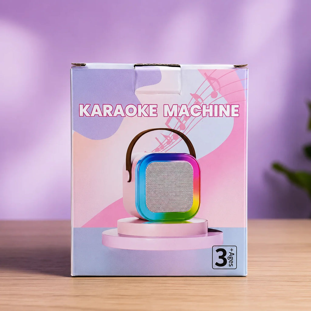 Karaoke Wireless bluetooth speaker with 2 microphones - USB Type-C rechargeable speaker and microphones