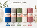 MICROFIBER KITCHEN TOWELS - SET OF 5/PACK IN FIVE DIFFERENT COLORS - SUPER SOFT & HIGHLY ABSORBENT