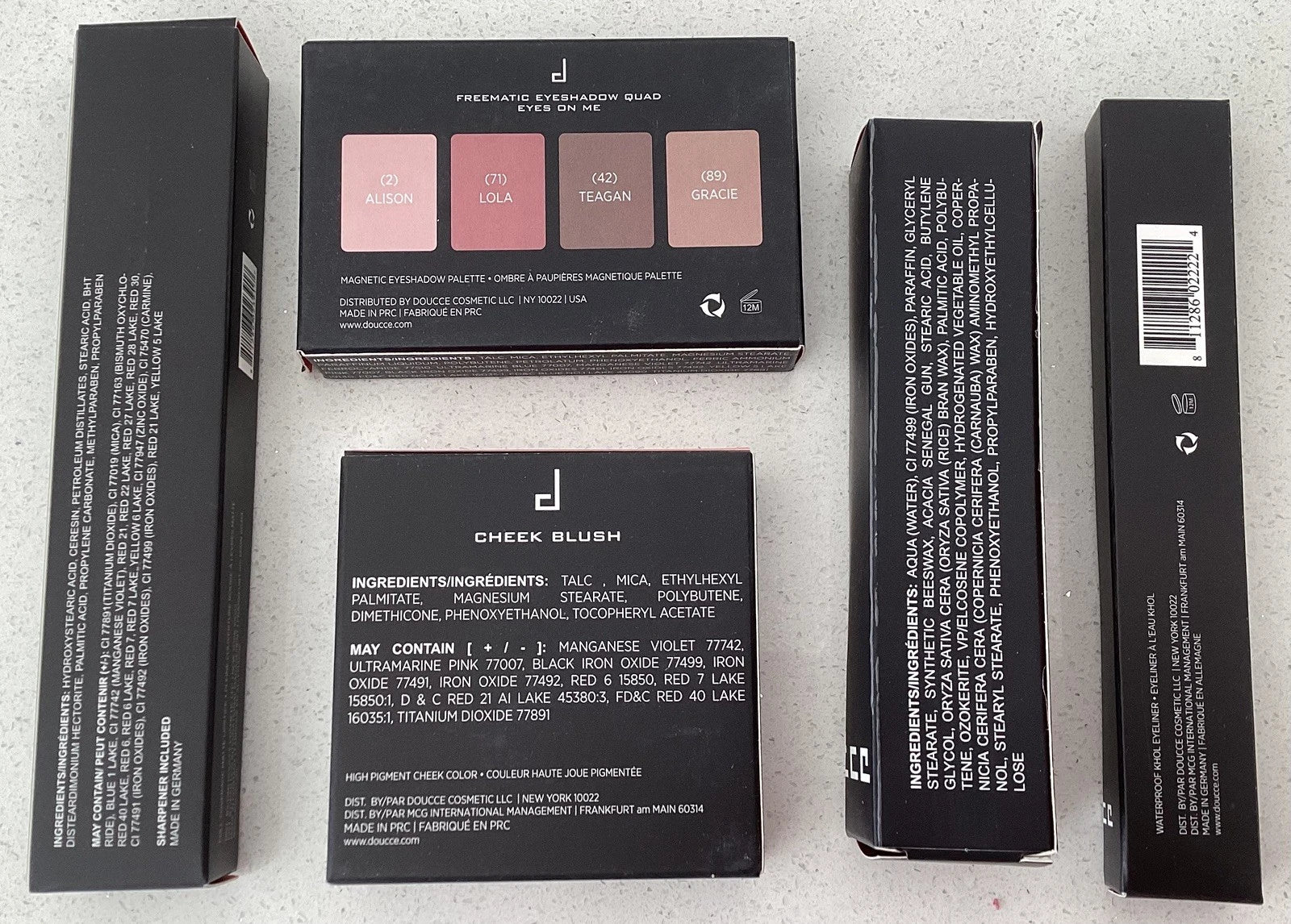 5 piece Doucce Make up Gift set comes in a box