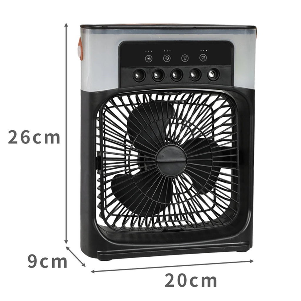 Mini Air Cooler Fan Portable Conditioner Humidifier Purifier USB Cooling Black