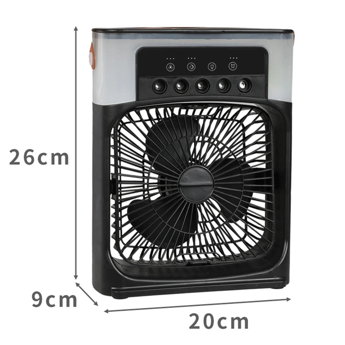 Mini Air Cooler Fan Portable Conditioner Humidifier Purifier USB Cooling Black