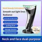 MJ-400 Neck Massage Device Anti Wrinkle EMS Neck Massager Skin Tightening Beauty - Black