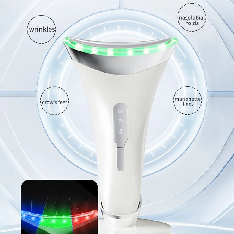 MJ-400 Neck Massage Device Anti Wrinkle EMS Neck Massager Skin Tightening Beauty - Black