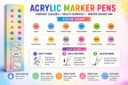 NAIL ART PEN - 12 METALLIC COLORS - (nib size - 0.6 TO 1mm)