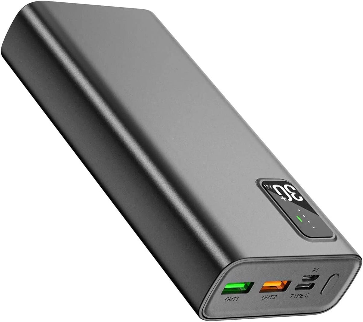 Power Bank 30000mAh QC3.0 22.5W & USB C PD20W Fast Charging