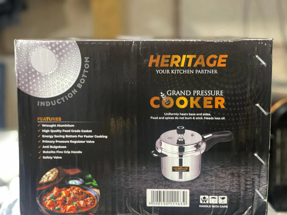 Heritage Grand Pressure Cooker – 7.5L Aluminium Induction Cooker