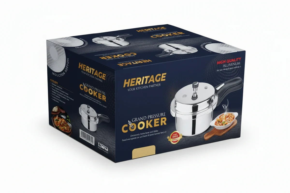 Heritage Grand Pressure Cooker – 7.5L Aluminium Induction Cooker