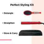 REVLON Ultra Straight and Smooth Styler Gift Set with Brush and Storage Pouch