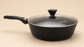 Saute Pan with glass lid - 32cm & 6.5L Capacity by Rosenberg Non-Stick, Induction Compatible