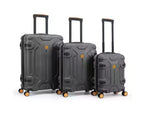 Suitcase Set 3 Hard Lightweight Suitcases Large,Medium & Small (Dark Grey)