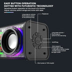 Transparent RGB Wireless Portable Bluetooth Dual Speaker - V8