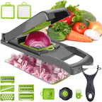 Multifunction Vegetable Chopper, 14 in 1 Salad Cutter Food Dicer Veg Chopper with 7 Blades for Kitchen